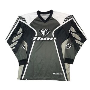 Vtg‎ Thor Motocross Long Sleeve Racing Padded Dirtbike Jersey Mens L Phase 2.0